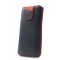 Θήκη Protect Ancus για Apple iPhone SE/5/5S/5C Δέρμα Μαύρη με Κόκκινη Ραφή