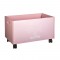 Ξύλινο Τροχήλατο Κουτί Αποθήκευσης Παιχνιδιών 48 x 28 x 28.5 cm Χρώματος Ροζ Toys Atmosphera 127141A
