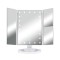 Beper Καθρέφτης Μπαταρίας Τριπλής Επιφάνειας με Μεγέθυνση και Φωτισμό led P302vis050