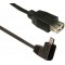 Powertech Angle (90°) USB 2.0 to micro USB Cable Μαύρο 1.5m (CAB-U026)