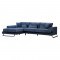 Γωνιακός καναπές PWF-0575 pakoworld δεξιά γωνία ύφασμα μπλε 308/190x92εκ