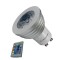 Λάμπα LED Σποτ GU10 5W 230V 325lm 35° με Ασύρματο Χειριστήριο RGB GloboStar 88965
