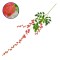 GloboStar® 09033 Τεχνητό Κρεμαστό Φυτό Διακοσμητική Γιρλάντα Μήκους 1.1 μέτρων με 3 X Κλαδιά Βιστέρια Κοραλί