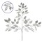 GloboStar® 09054 Τεχνητό Φυτό Διακοσμητικό Κλαδί Διαστάσεων M21cm x Υ27cm με 3 X Ασημί Κλαδιά και Φύλλωμα Φύκος