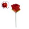 GloboStar® 09076 Τεχνητό Φυτό Διακοσμητικό Τριαντάφυλλο Κόκκινο M8cm x Υ20cm Π8cm