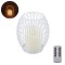 GloboStar® CANDLE 76490 Διακοσμητικό Realistic Κερί με LED Εφέ Κινούμενης Φλόγας - Μπαταρίας 2 x AA (Δεν Συμπεριλαμβάνονται) & Ασύρματο Χειριστήριο IR Θερμό Λευκό 2700K Dimmable Λευκό Φ14 x Υ16cm