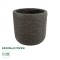 GloboStar® Artificial Garden LUCCA 20755 Επιδαπέδιο Πολυεστερικό Τσιμεντένιο Κασπώ Γλάστρα - Flower Pot Γκρι Ανθρακί Φ25 x Υ23cm