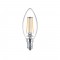 Philips E14 LED Warm White Filament Candle Bulb 4.3W (40W) (LPH02437) (PHILPH02437)