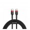 Baseus Cafule Braided USB 2.0 Cable USB-C male - USB-C male Μαύρο 2m (CATKLF-H91) (BASCATKLFH91)