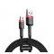 Baseus Cafule Braided USB 2.0 to micro USB Cable Μαύρο 1m (CAMKLF-B91) (BASCAMKLFB91)