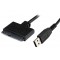 POWERTECH καλώδιο USB σε SATA CAB-U033, copper, 0.20m, μαύρο