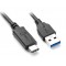 POWERTECH καλώδιο USB 3.0 σε USB-C CAB-UC013, 1m, μαύρο