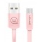 USAMS Καλώδιο USB σε USB-C US-SJ200, 10W, 1.2m, ροζ