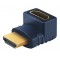 CABLETIME αντάπτορας HDMI HA10, γωνιακός, 4K, μπλε