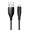 USAMS καλώδιο Micro USB σε USB US-SJ268, 10W, 1m, μαύρο