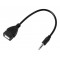 POWERTECH καλώδιο 3.5mm σε USB 2.0 female CAB-J055, 0.5m, μαύρο