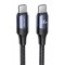 USAMS καλώδιο USB-C US-SJ525, 100W/5A, PD, 2m, μαύρο
