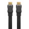 GOOBAY καλώδιο HDMI 2.0 61281, Ethernet, flat, 4K/60Hz 18Gbps, 5m, μαύρο