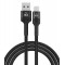POWERTECH καλώδιο USB σε Micro USB PTR-0125, 12W 2.4A, copper, 1m, μαύρο