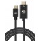 POWERTECH καλώδιο USB-C σε HDMI PTR-0137, 4K/60Hz, 10.2Gbit/s, 1m, μαύρο