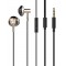 LDNIO earphones με μικρόφωνο HP09, 3.5mm, 1.2m, ροζ χρυσό