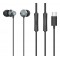 CELEBRAT earphones με μικρόφωνο D15, USB-C, 1.2m, μαύρα