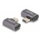 DELOCK αντάπτορας USB-C 60047, αρσενικό σε θηλυκό, 100W, 40Gbps, γκρι