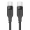 USAMS καλώδιο USB-C σε USB-C US-SJ567, 100W PD, 1.2m, μαύρο