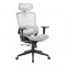 Καρέκλα γραφείου διευθυντή Konilo pakoworld mesh γκρι 82.5x63.5x114εκ