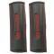 17201/DT Μαξιλαράκια ζώνης HYUNDAI 22 X 7,5 cm από PVC δερματίνη σε μαύρο χρώμα με κόκκινο, ραμμένο logo και αυτοκόλλητες ταινίες τύπου velcro Race Axion - 2 τεμάχια