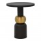Βοηθητικό τραπέζι Enville Inart μαύρο-χρυσό μέταλλο Φ51x62.5εκ