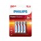 Philips Power Αλκαλικές Μπαταρίες AAA 1.5V 4τμχ (LR03P4B/10) (PHILR03P4B-10)