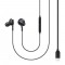 Samsung EO-IC100 In-ear Handsfree με Βύσμα USB-C Μαύρο (IC100BBEGEU) (SAMIC100BBEGEU)