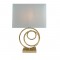 Επιτραπέζιο φωτιστικό Tableder Inart Ε27 χρυσό μέταλλο-λευκό ύφασμα 33x17x52εκ