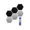 Audiodesigner PET Hexagon 6 Ηχοαπορροφητικά Πάνελ 20 cm Black/Grey 1 τ.μ. με Βενζινόκολλα (Σετ) 25924