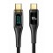 USAMS καλώδιο USB-C σε USB-C US-SJ590, 100W, 480Mbps, 1.2m, μαύρο